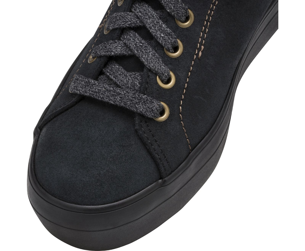 Keds Womens Sneakers Black - Rise Hi Suede Faux Fur - 346KEVSFX